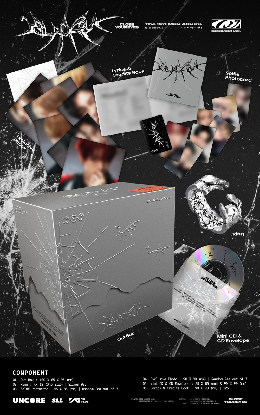 Альбом CLOSE YOUR EYES - BLACKOUT The 3rd Mini Album BREAKOUT Version