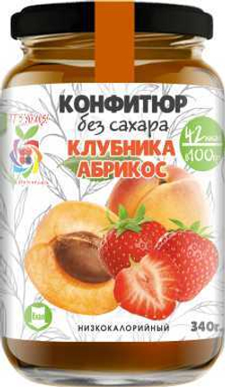 клубника_абрикос конфитюр банка 340 гр