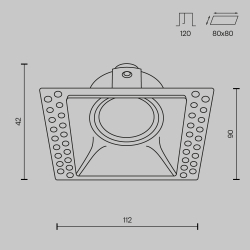Встраиваемый светильник Technical DL042-01-SQ-W