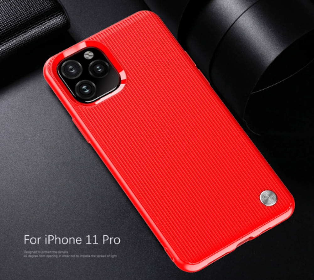 Чехол для iPhone 11 Pro цвет Red (красный), серия Bevel от Caseport