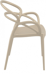 Кресло пластиковое Siesta Contract Mila, бежевый