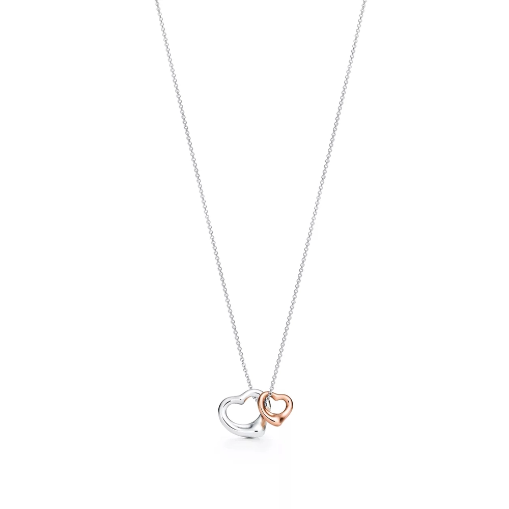 Подвеска из серебра и розового золота, Tiffany , Open heart  - Elsa Peretti 💝