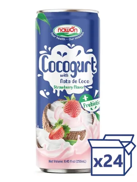 Напиток с кокосом и пребиотиком Клубника 250 мл * 24 шт