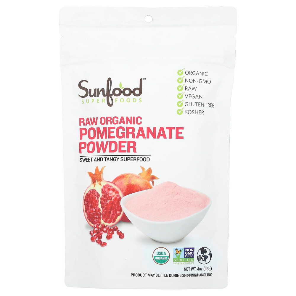 Sunfood, Порошок из необработанного органического граната, 113 г (4 унции)