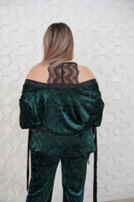 Пеньюар: штаны+майка т/б+халат В061