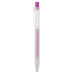 Гелевая ручка Muji Smooth Gel Ink Ballpoint Pen Knock Type 0.5 пурпурный