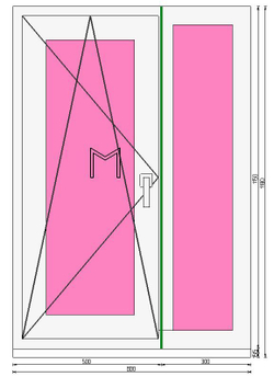 Пластиковое окно 1150 х 800 ТермА Эко + Москитная сетка