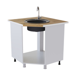 Берн Угловой рабочий стол-мойка 850*850 УМ