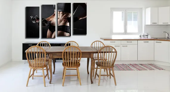 Модульная картина "Спортивная леди"