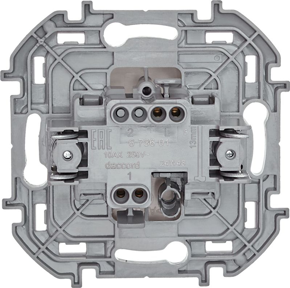 Выключатель 1-кл. Inspiria 10А IP20 250В 10AX механизм сл. кость IEK 673601