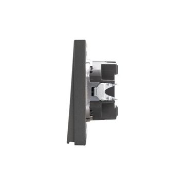 Выключатель STRONG 1 кл с подсветкой 10А с/у графит KRANZ