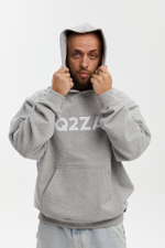 Худи Q2ZA лого (серый)