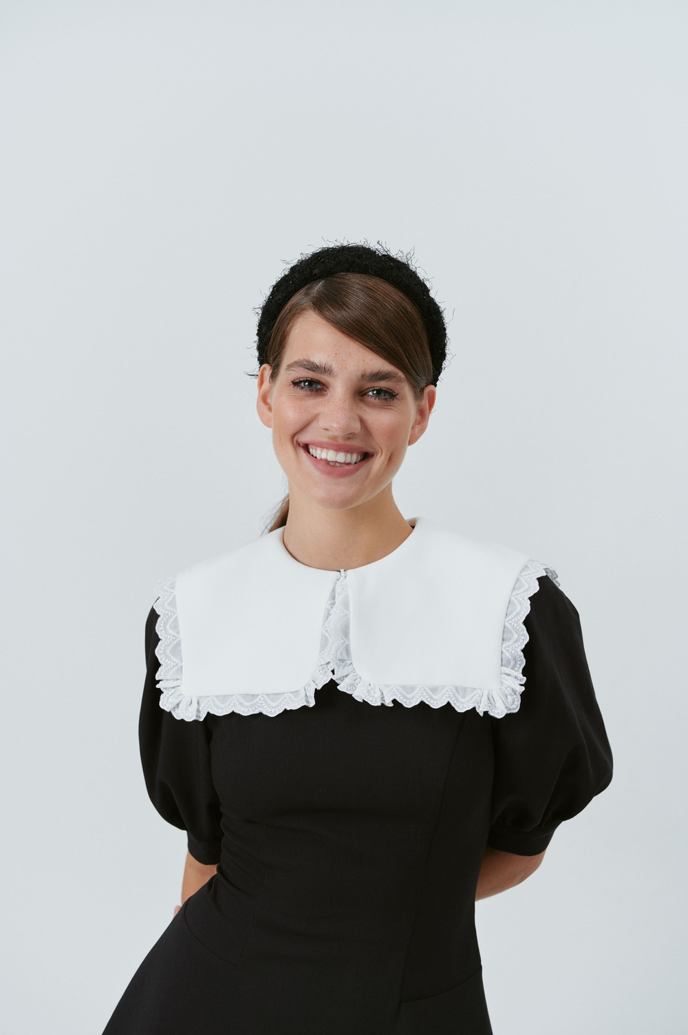 Ободок из шерсти