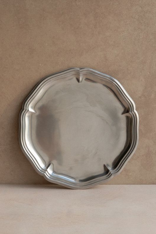 Винтаж Поднос круглый из стали / Deladushevnie
