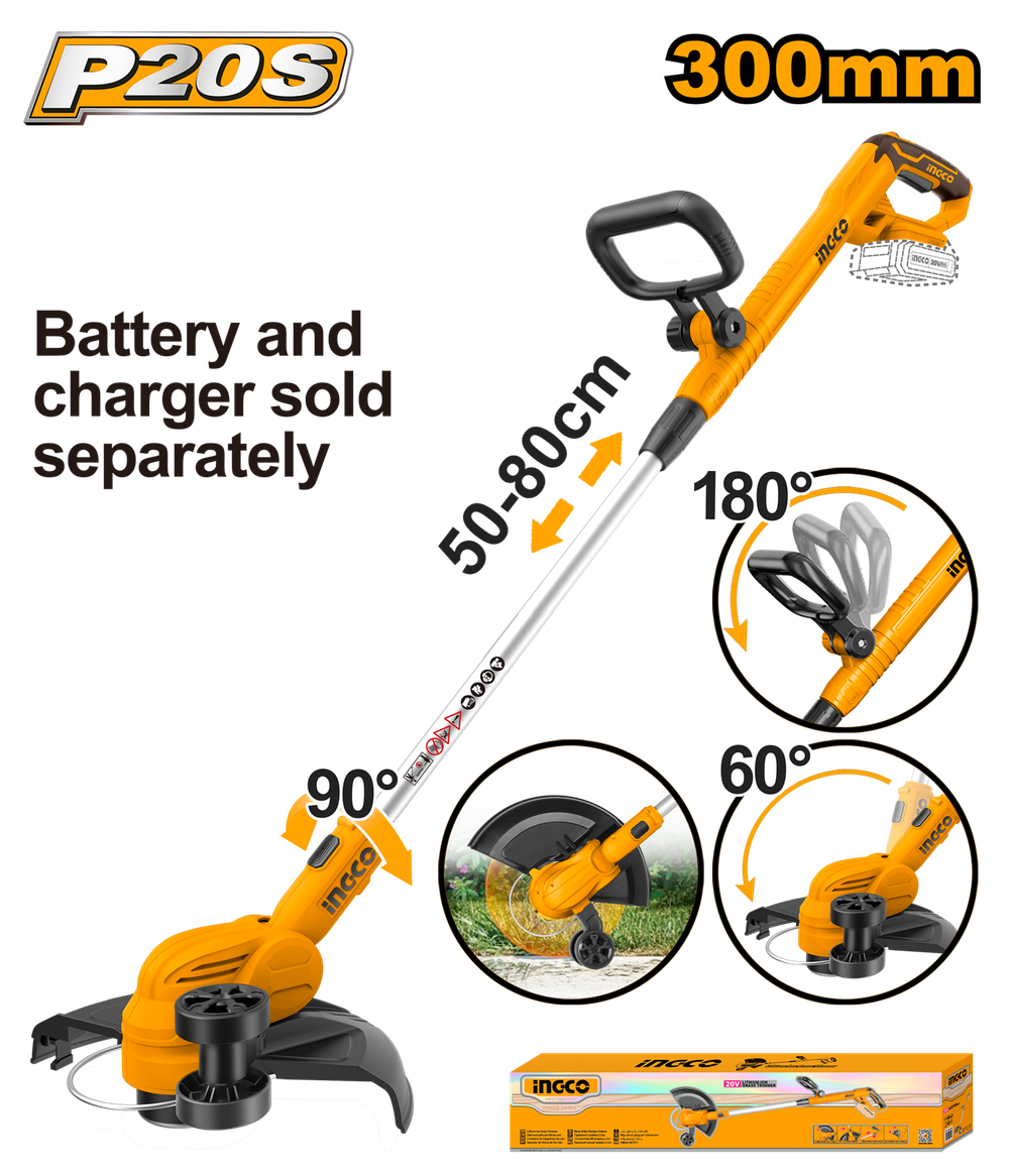 Аккумуляторный триммер 20В, комп: кор, без акб, з/у