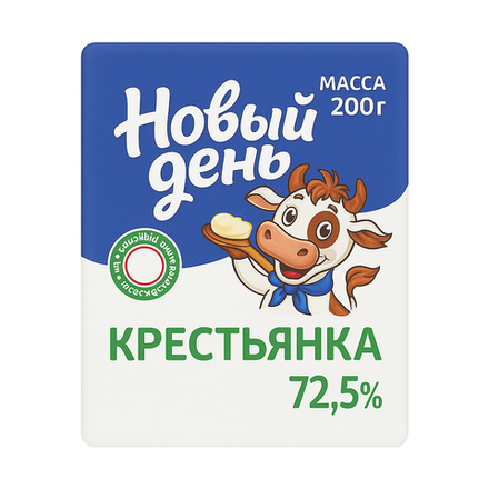 Масло Новый День Крестьянка 72,5% 200 гр