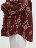 Рубашка Kefirmykifer в этностиле бордовая