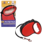 Поводок-рулетка «Верный друг» 5м до 15кг цвет красный