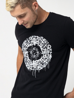 Футболка леттеринг граффити черная Город Горький