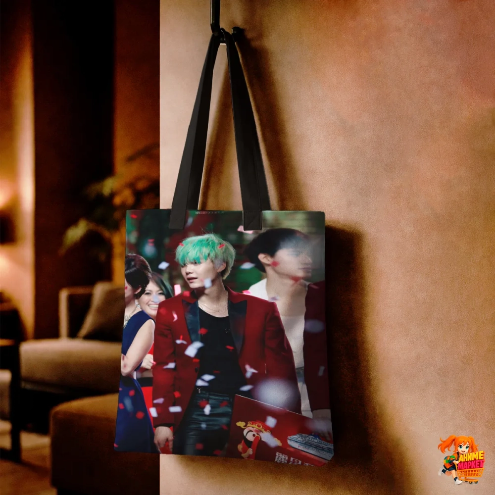 Сумка шоппер с принтом BTS