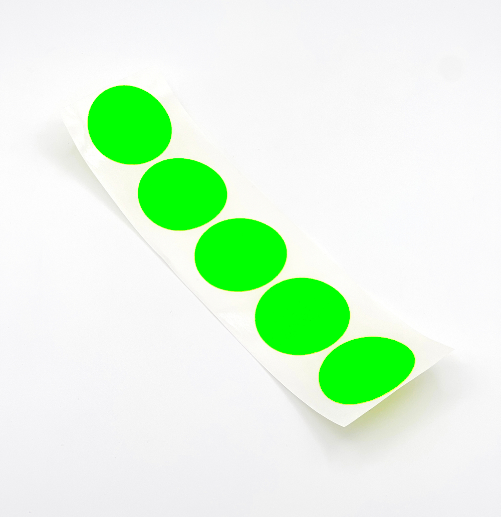 Клейкая лента ФОРМА КРУГ 40мм @TrueGAFF SIGN Зеленый (светится в ультрафиолете) - 100 штук