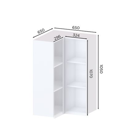 Кухня Модуль ВВУ 650 верхний высокий угловой Графит / Кашемир