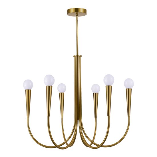 SL1243.303.06 Светильник подвесной ST-Luce Латунь E14 6*60W DUTCHESS