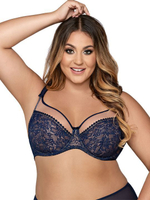 Комфортный бюстгальтер plus size на косточках с боковыми поддержками (Размер: 105D) (Цвет: черный)