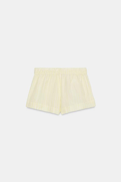 ZARA ШОРТЫ ИЗ ПОПЛИНА В ПОЛОСКУ, С ПРИНТОМ