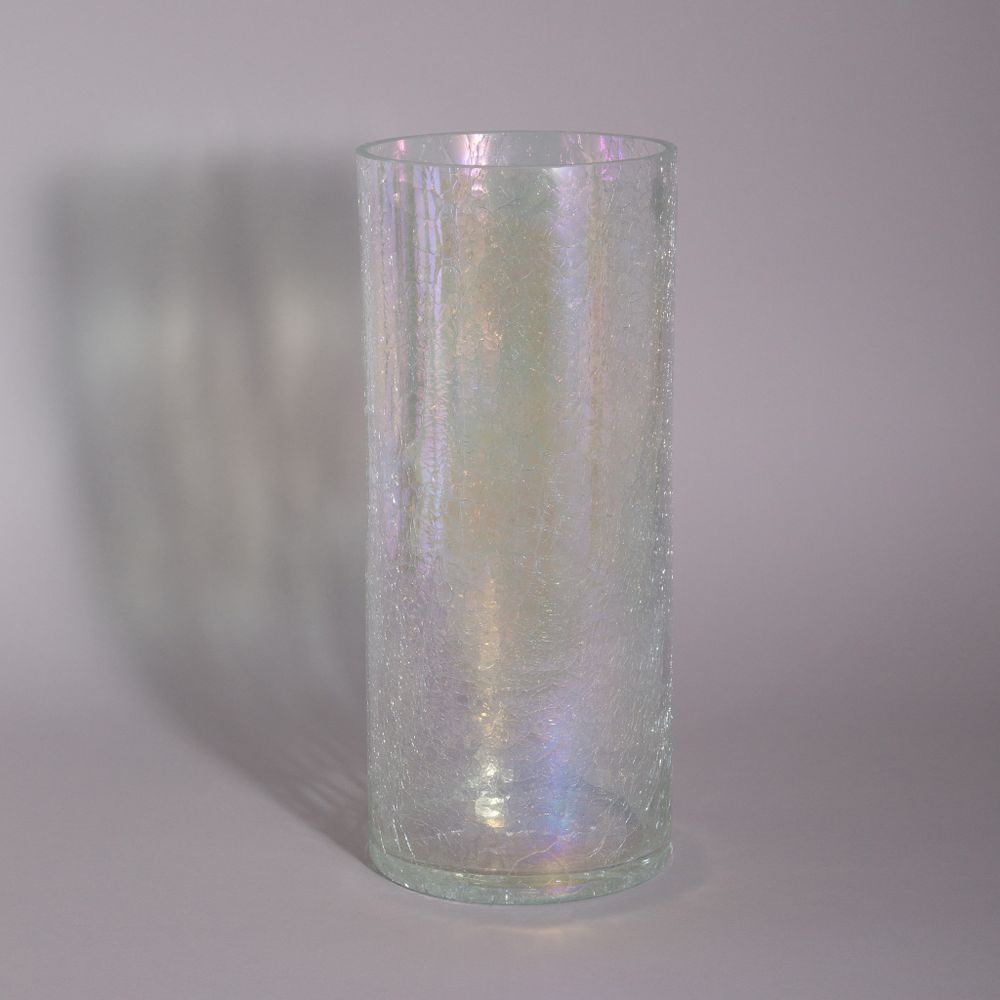 ВАЗА ЦИЛИНДР "CRACLE WHITE" ДИАМЕТР 14,6 СМ ВЫСОТА 35 СМ