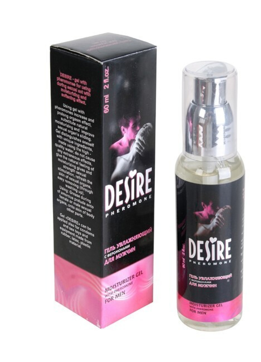 Гель-смазка на водной основе с феромонами для мужчин Desire , 60 мл (Цвет: прозрачный)