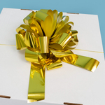 Бант-шар в золотом цвете, металлик, 21 см/ 36 см