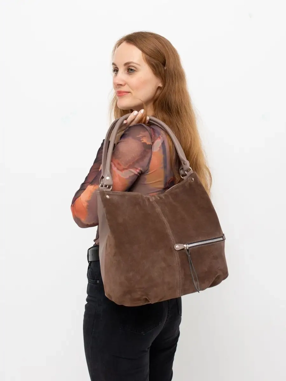 Сумка через плечо большая шоппер мешок