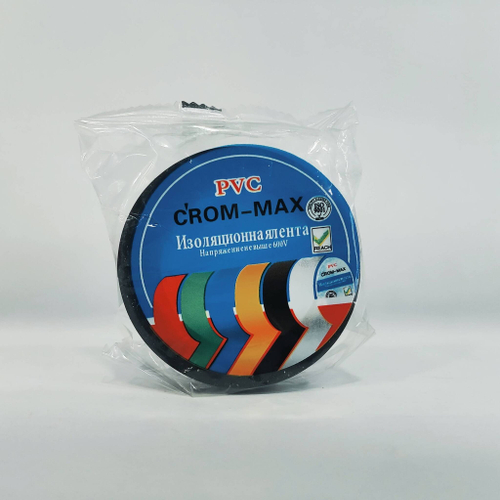 Чёрная / Изолента CROM-MAX (1 шт)