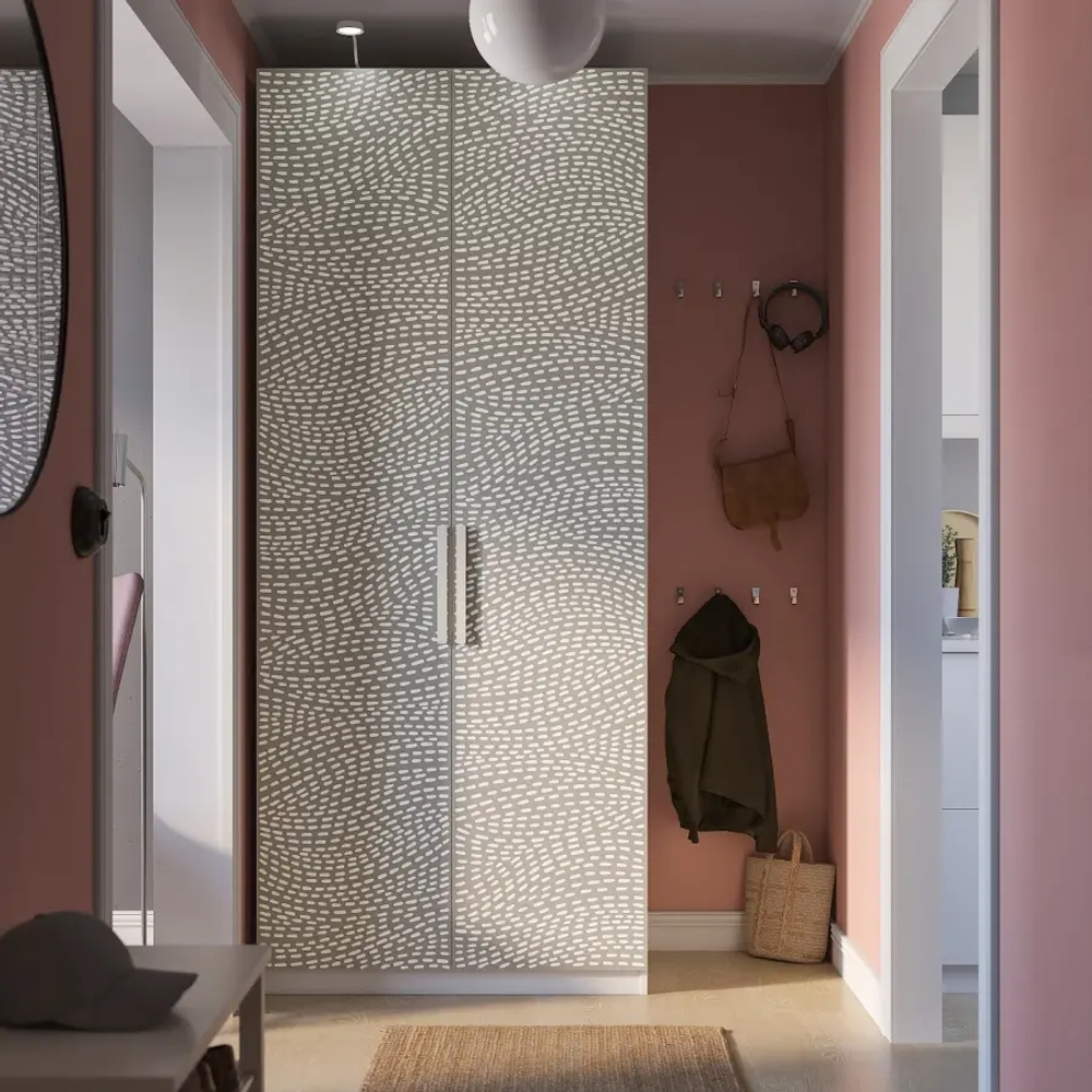 Шкаф - IKEA PAX/MISTUDDEN/ПАКС/МИСТУДДЕН ИКЕА, 60х100х236,4 см, белый/серый