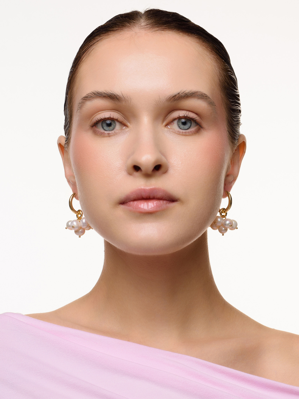 Серьги "White Berry" Gold