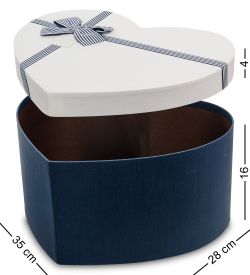 WF-94/3-A Коробка «Сердце» цв.син./молочн.