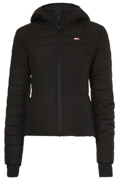 Женская теннисная куртка Tommy Hilfiger Slim Sorona Padded Hood Jacket - black