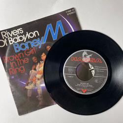 Винтажная виниловая пластинка 7 дюймов (маленькая пластинка) Boney M. Rivers Of Babylon / Brown Girl In The Ring (Германия 1978)
