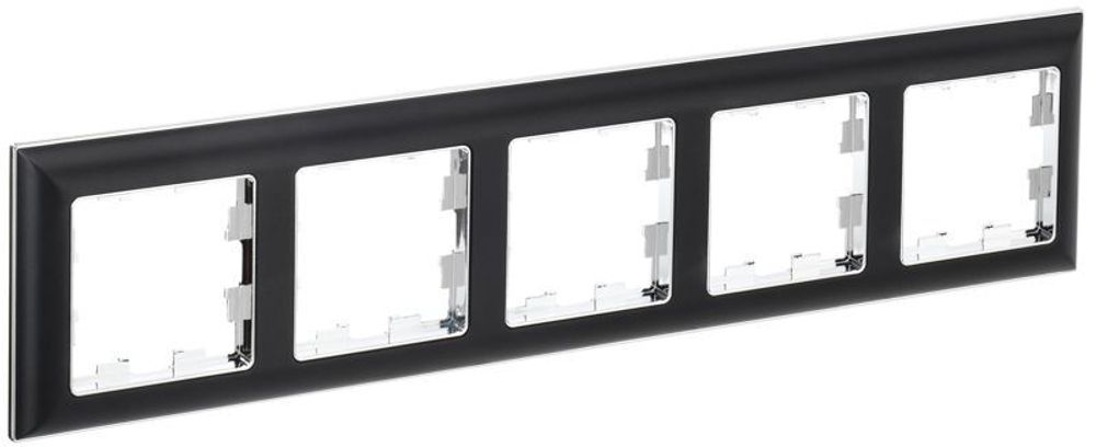 Рамка 5-м BRITE РУ-5-Бр хром/черн. IEK BR-M52-12-2-K23 Рамка 5-м BRITE РУ-5-Бр хром/черн. IEK BR-M52-12-2-K23