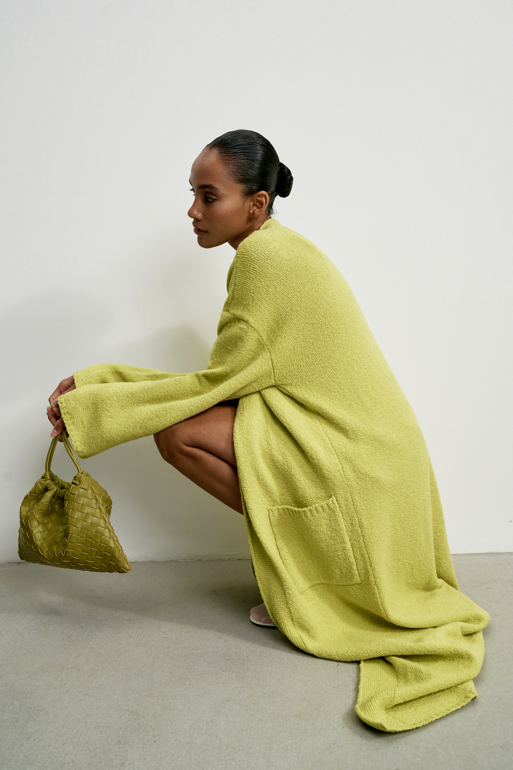 Кардиган ROMEE длинный, лайм