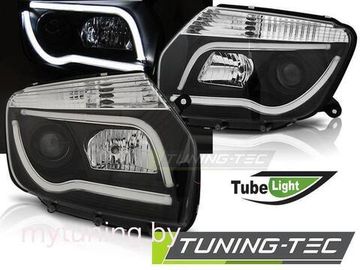 Передние фары TUBE LIGHT BLACK для Dacia Duster