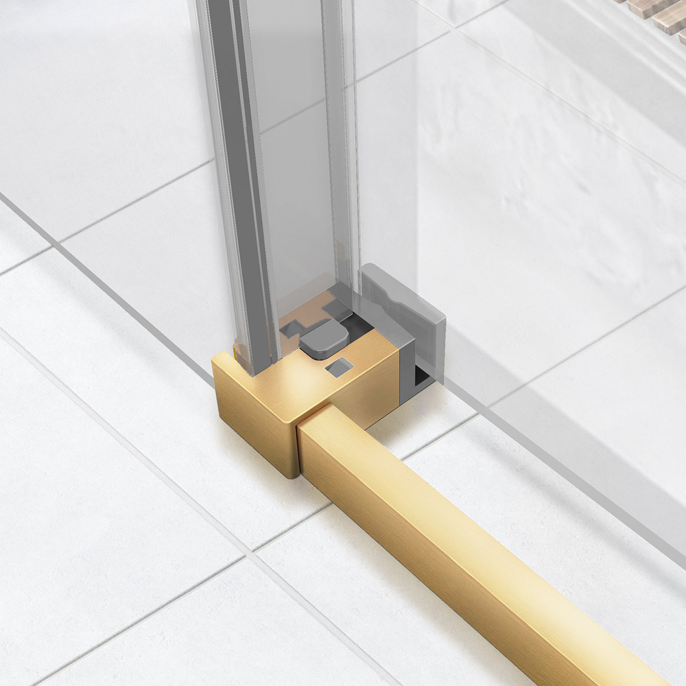 Душевой уголок Slim Soft VSR-1SS1015CLG, 1500*1000, брашированное золото, стекло прозрачное