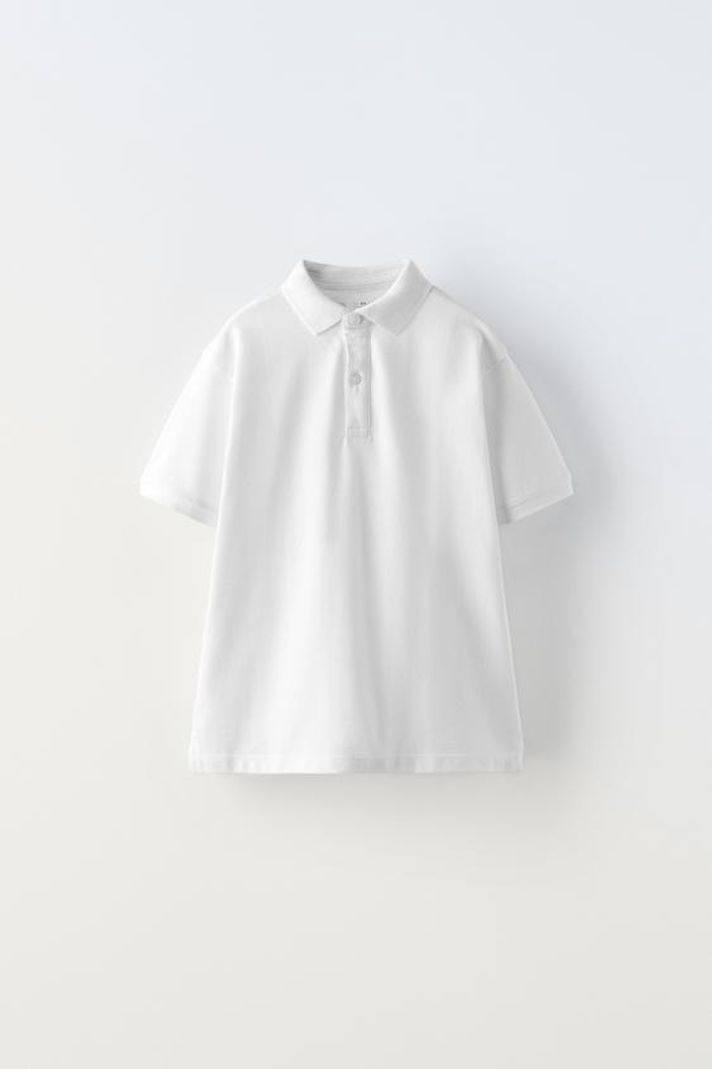 ZARA НАБОР ИЗ 2 БАЗОВЫХ ПОЛО ИЗ ТКАНИ ПИКЕ, БЕЛЫЙ