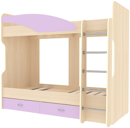 Двухъярусная кровать КарИВи Мийа  Дуб Молочный Ирис