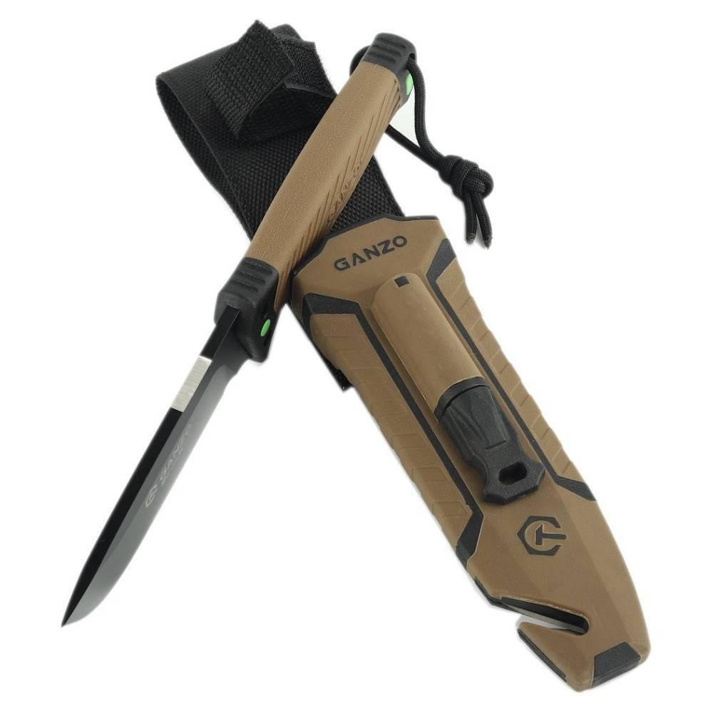 Нож туристический Ganzo G8012V2-DY с паракордом