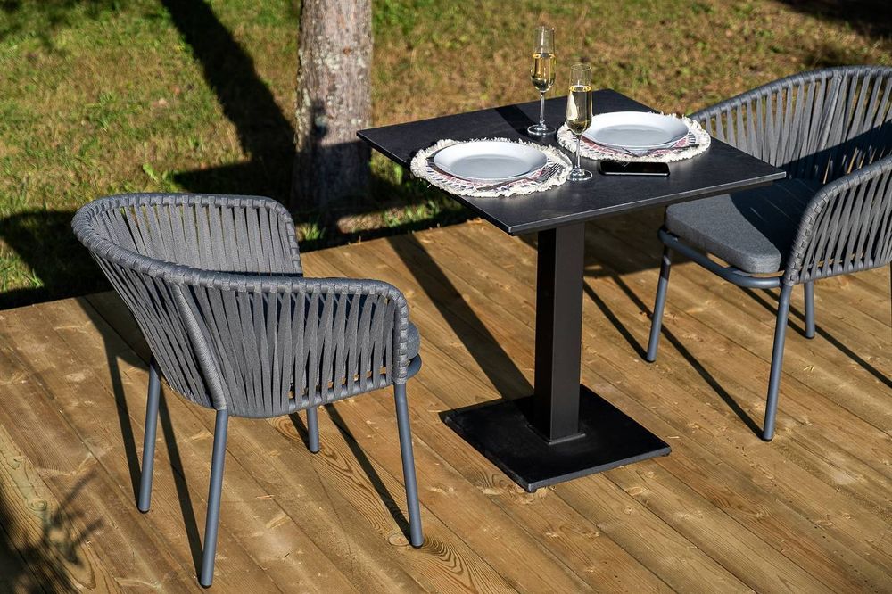 "Каффе" обеденная группа на 2 персоны, цвет "серый гранит"