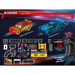 Carrera GO!!! - Автомобильная трасса 6,2 м Disney Cars Glow Racers + 2 машины / артикул   62559  / GTIN 4007486625594