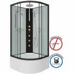 Душевая кабина Niagara Classic 67091414BKTG 100x100 с гидромассажем