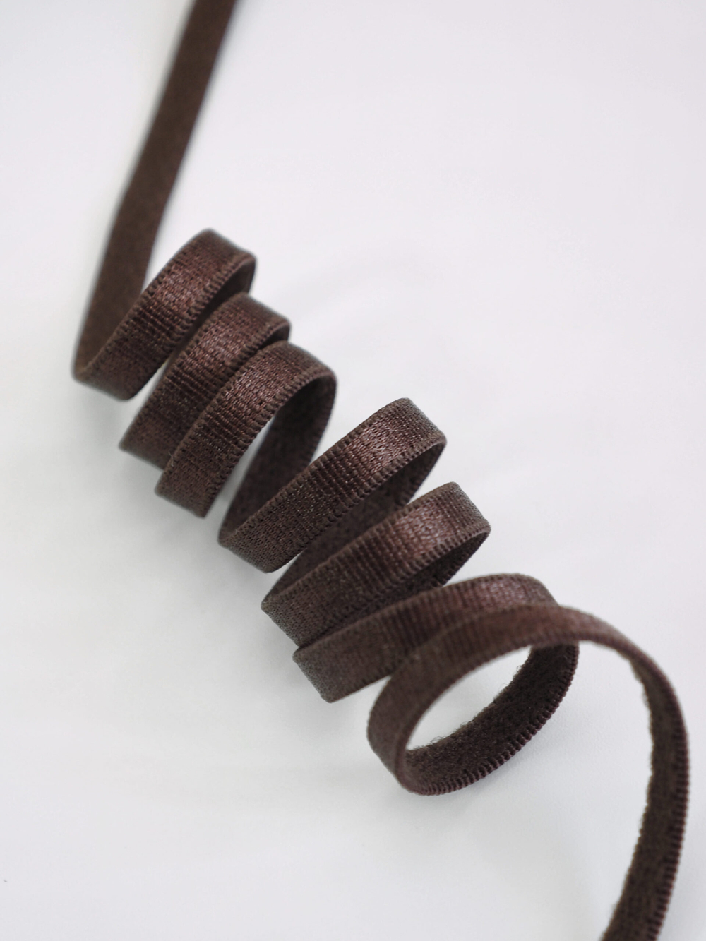 Резинка бретелечная шоколад глянцевая узкая ширина 5 мм